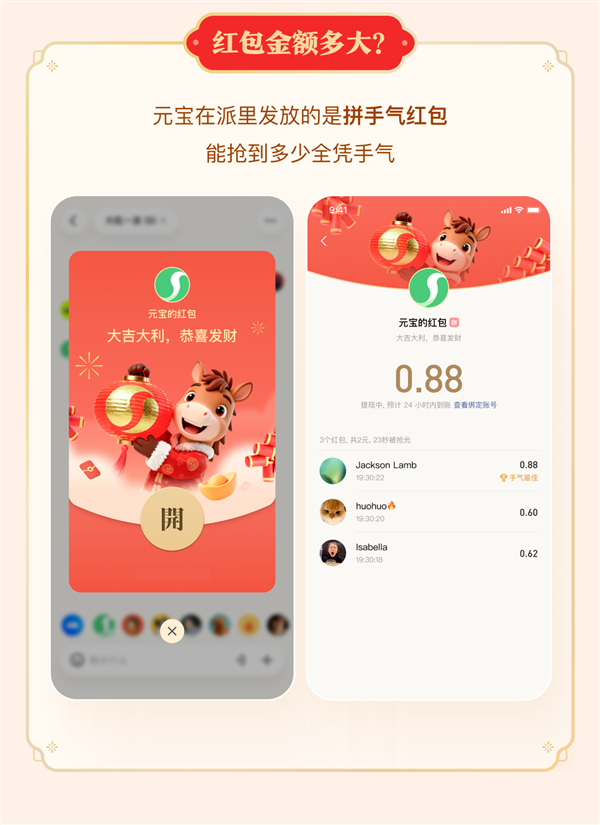 腾讯初五发红包！元宝派聊天就能得：无需复杂操作