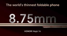 荣耀Magic V6亮相MWC：折叠厚度仅8.75mm 刷新行业记录