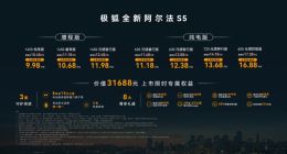 纯电720km/增程1450km 极狐全新阿尔法S5正式上市：补贴后9.98万元起
