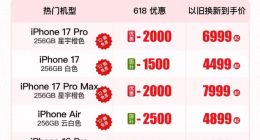 5月15日京东Apple全系降价 iPhone Air至高优惠3100元只要4899元