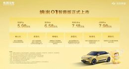 5.98万元起，东风奕派纳米01智趣版上市，智趣进阶 颜值焕新！