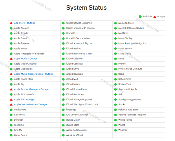 苹果回应多项服务出现故障：App Store、Apple Music等正进行例行维护