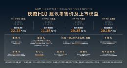 长城H10正式上市：限时20.18万起，综合续航最高1404km